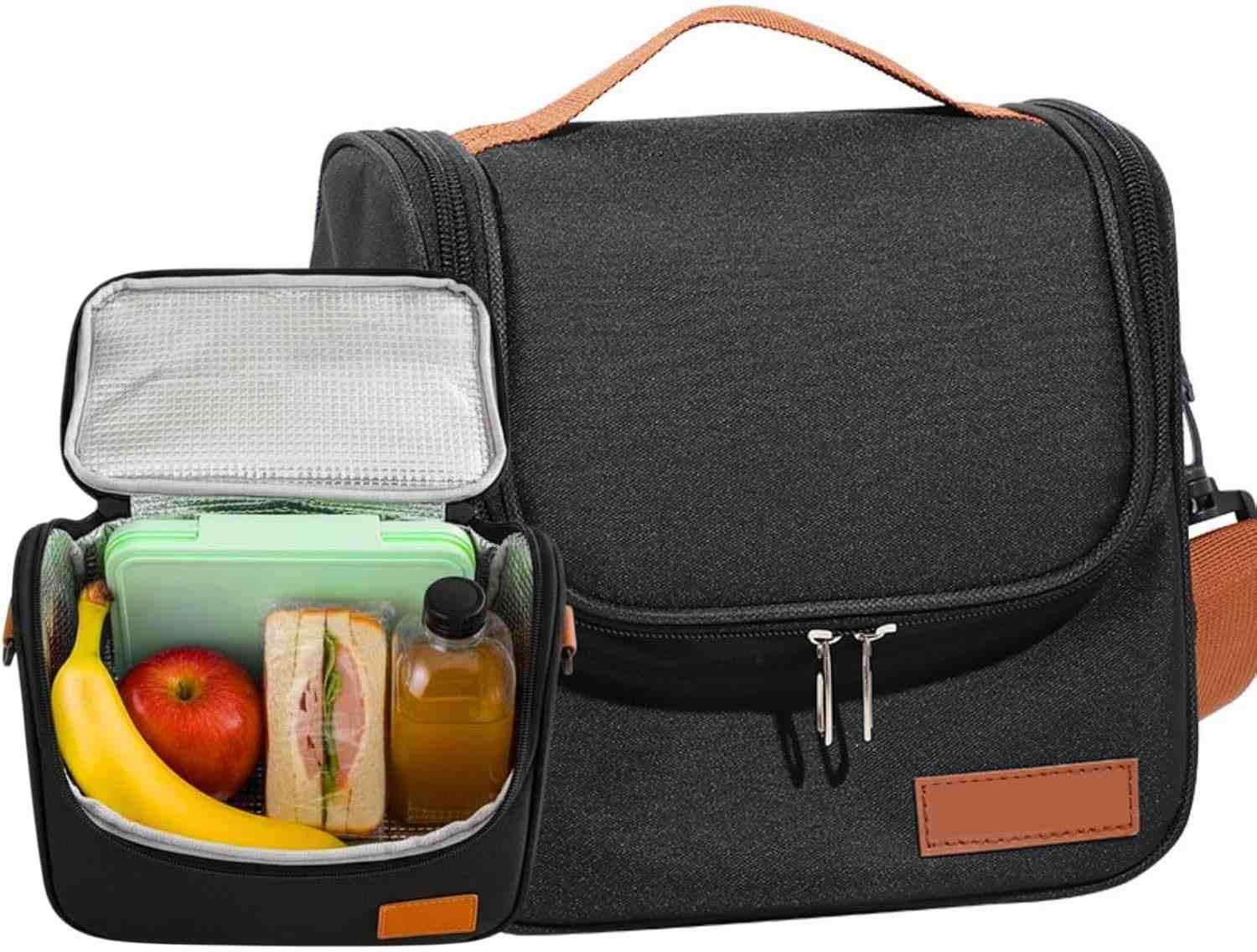 Bolsa Térmica Preta 6L com Alça de Ombro - Ideal para Marmita, Academia e Passeios