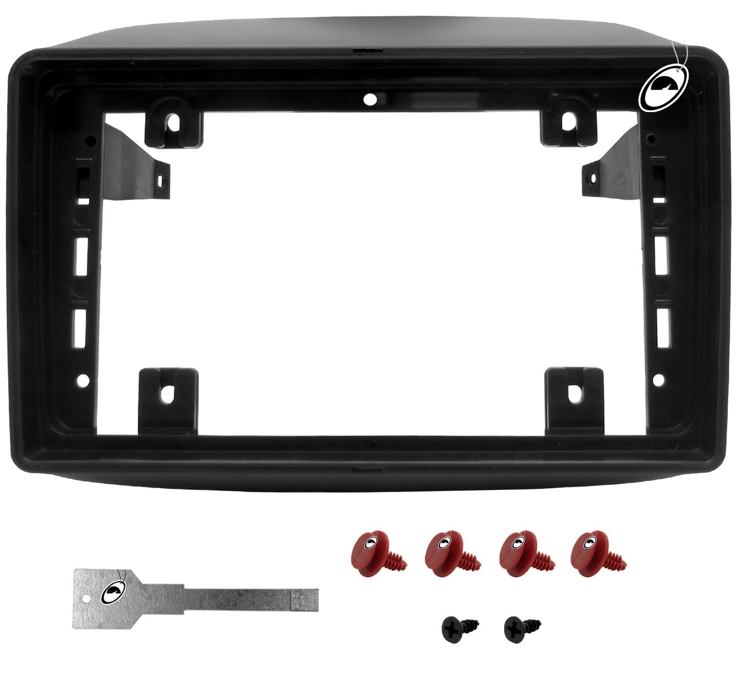 Moldura Painel 2 Din 9" Fiat Mobi Preto - Encaixe Perfeito para Sua Multimídia