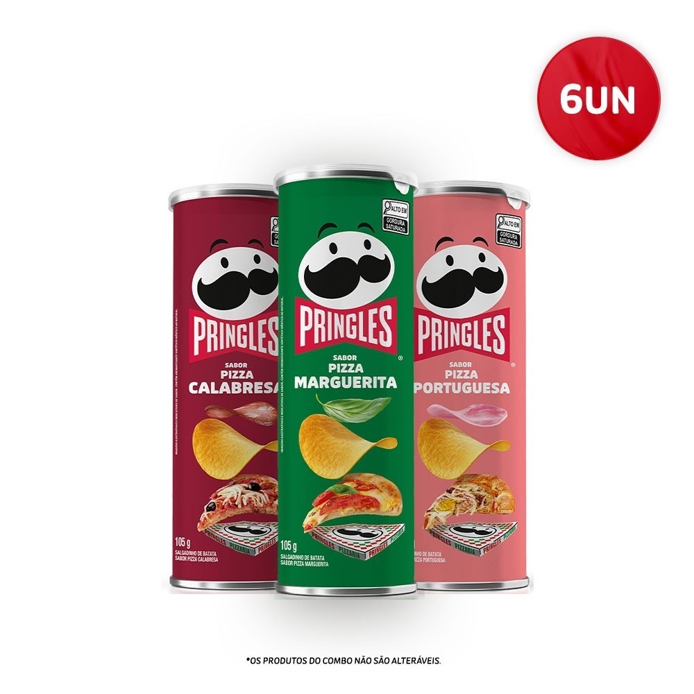Pringles Pizza: 6 Latas de Sabor Incrível!