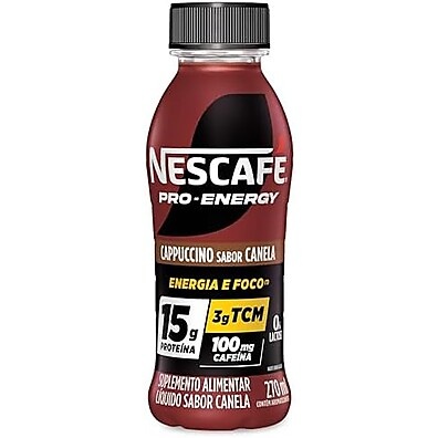 Nescafé Pro-Energy Capuccino Canela: Energia e Proteína (6x270ml)