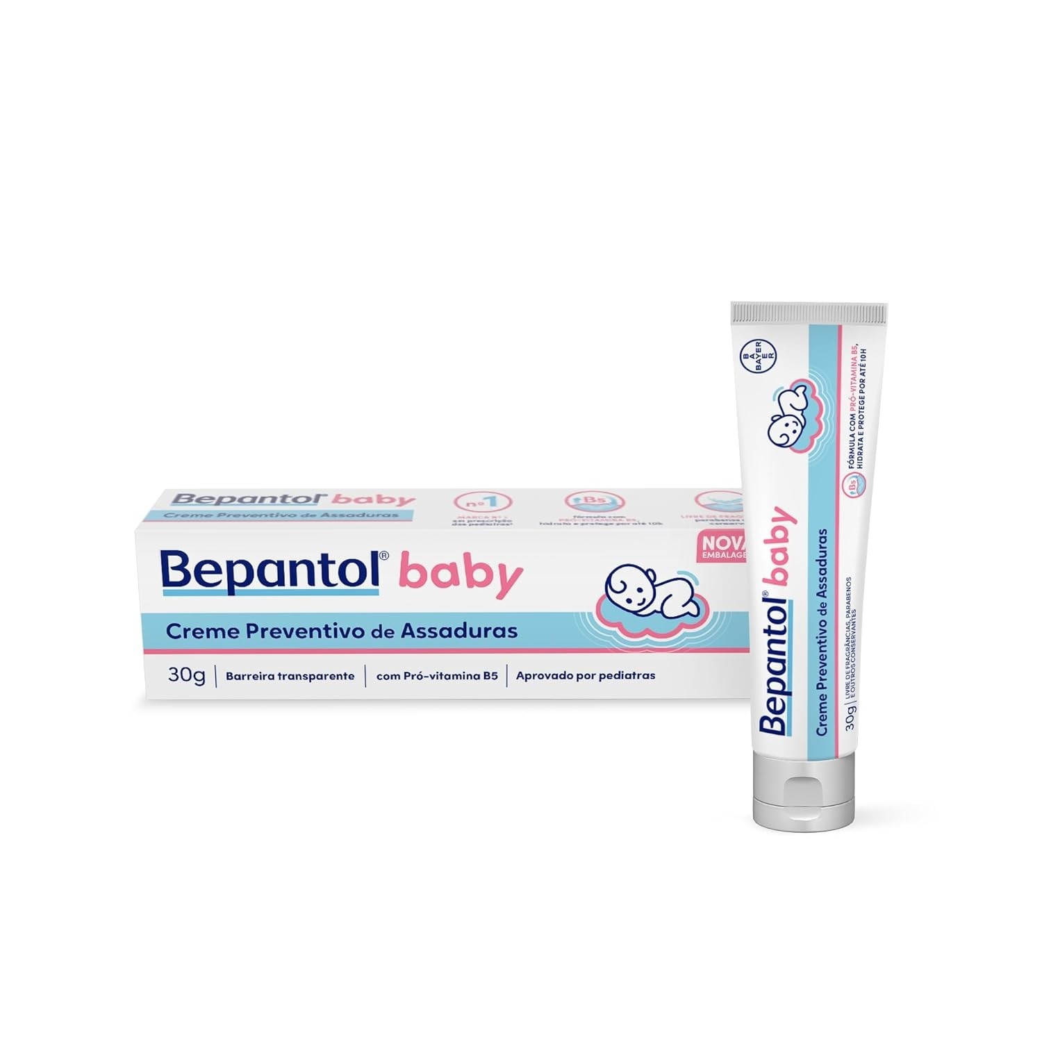 Bepantol Baby Pomada Preventiva para Assadura - 30g | Proteção Transparente com Pró-vitamina B5
