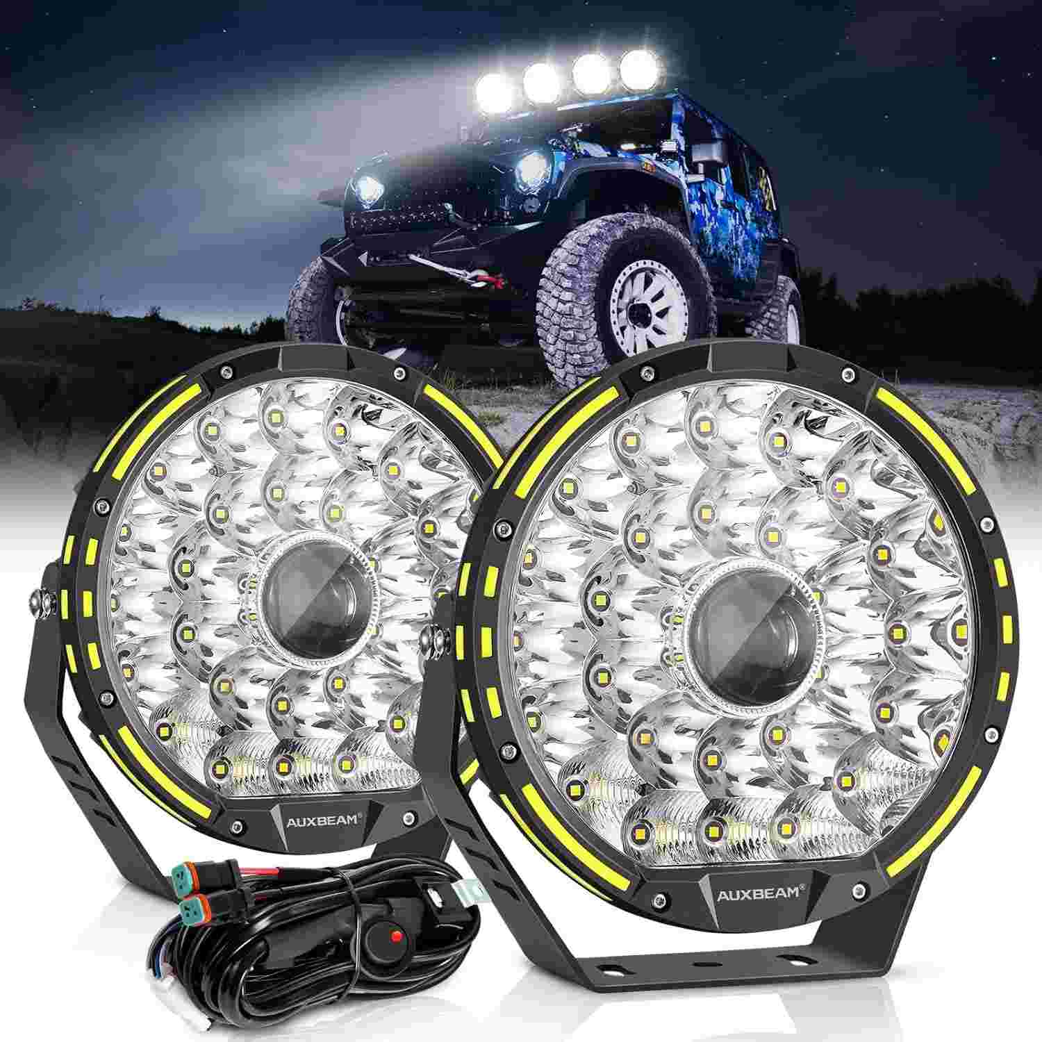 Auxbeam 360-PRO: Barra de LED 22,8cm 270W para Off-Road - Iluminação Potente e Segura