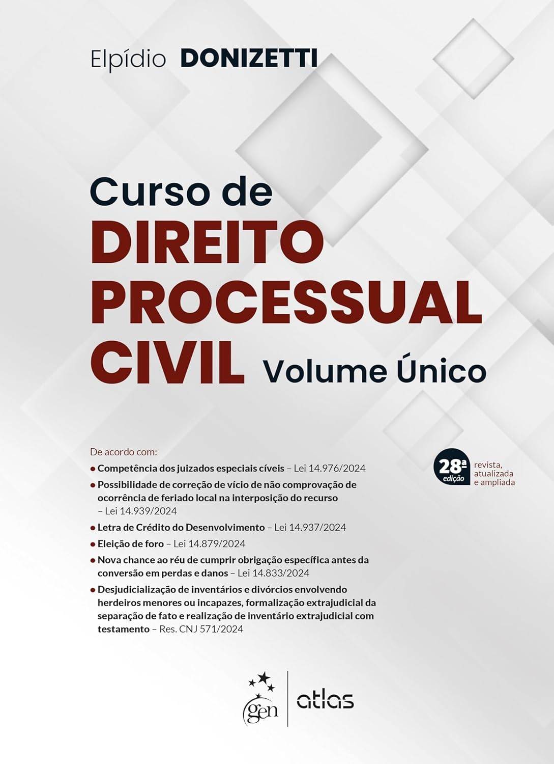 Curso de Direito Processual Civil - Volume Único 28ª Edição 2025 | Domine o CPC Atualizado