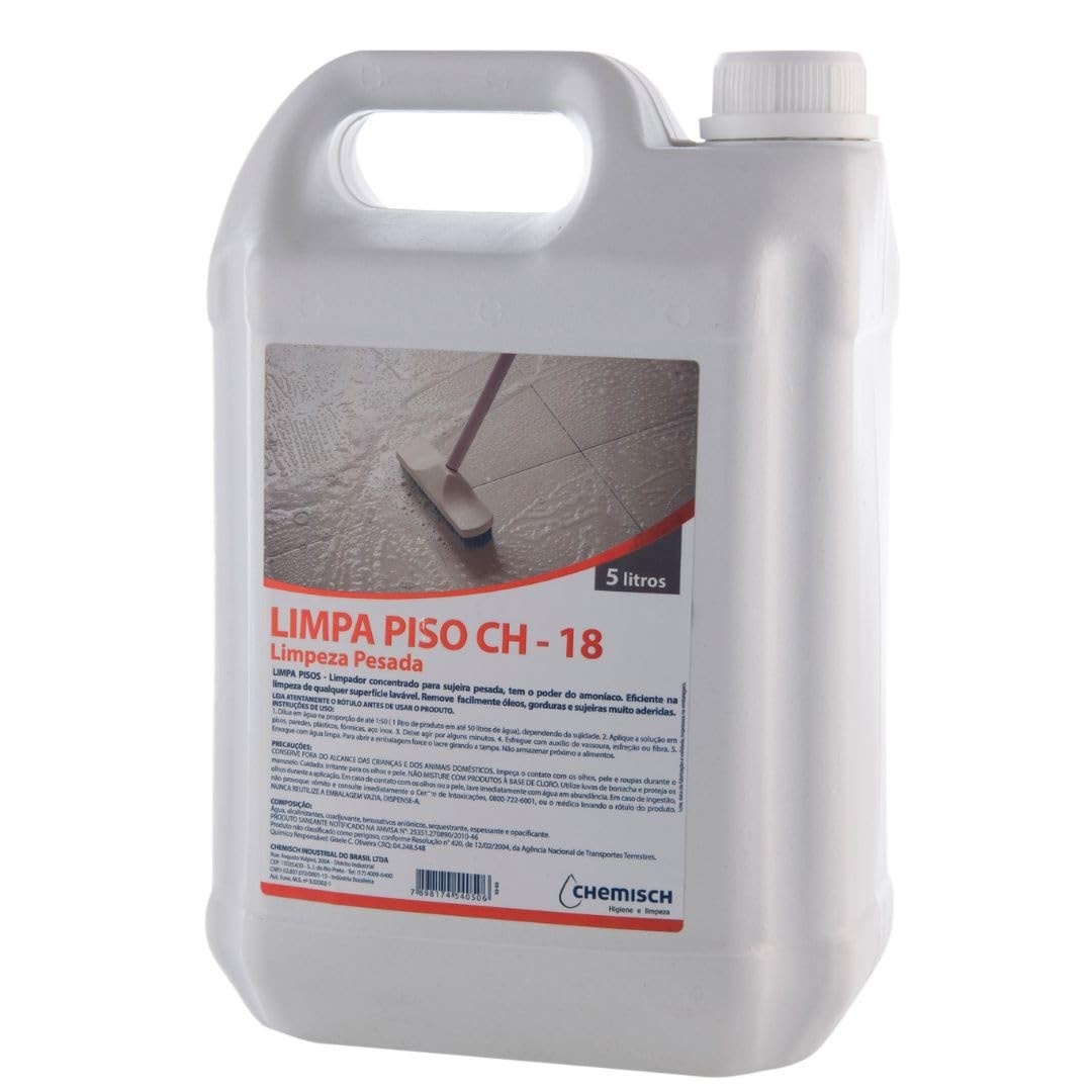 Limpa Piso CH-18 5L - Desengordurante Profissional para Limpeza Pesada de Pisos