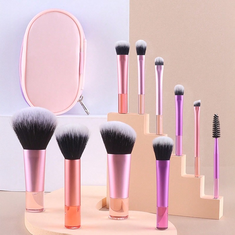 Pincéis de Maquiagem: Kit 10 Peças Profissional