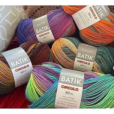 Lã Batik Círculo: Cores Vibrantes para Seu Projeto!