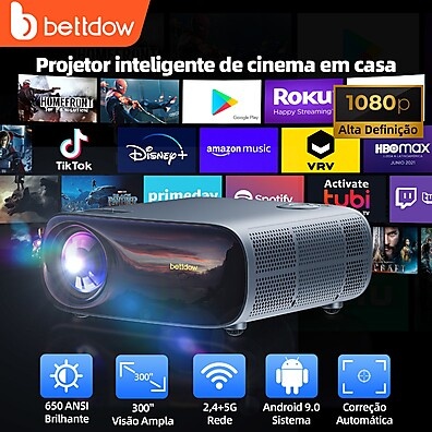 Projetor 1080P 22000LM: Cinema em Casa!
