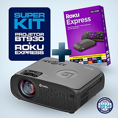 Projetor Full HD Betec BT930 + Roku: Cinema em Casa!
