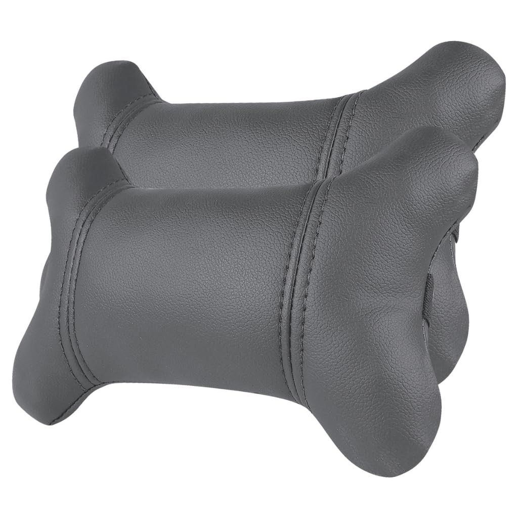 KIT 2 Almofadas de Pescoço para Carro: Conforto e Proteção em Viagens Longas (Cinza)