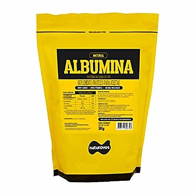 Albumina Naturovos 1kg: Proteína Pura e Natural