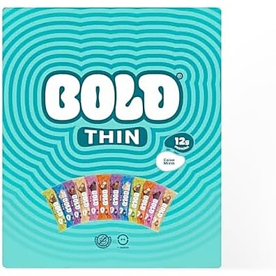 BOLD Snacks Thin: Proteína Mista 12g - Caixa 12 Un.