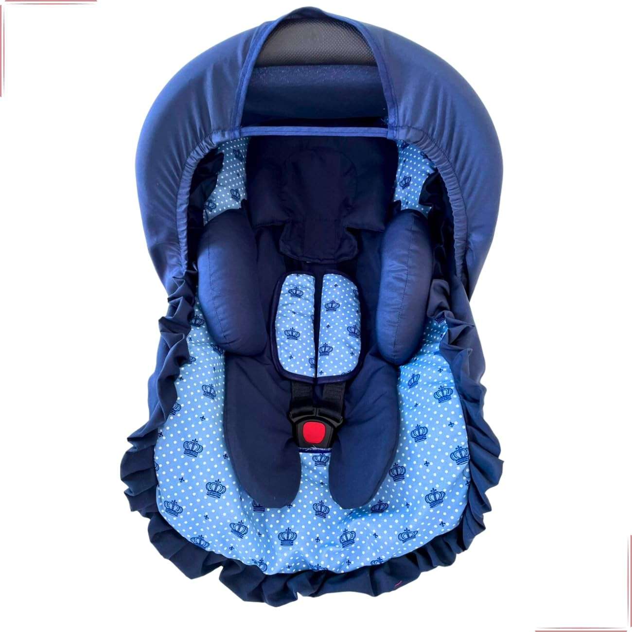 Kit 5 Peças Bebê Conforto: Capa, Protetor Cinto, Capota e Redutor (0-13kg) - Estampas Exclusivas Galzerano, Cosco, Burigotto