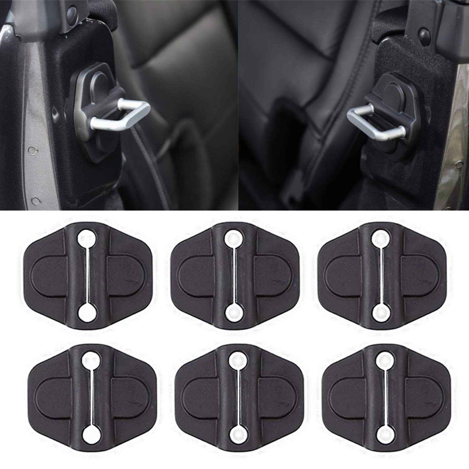 Kit 6 Capas Protetoras para Trava de Porta Jeep Wrangler JL/Gladiator JT - Design Original e Instalação Fácil