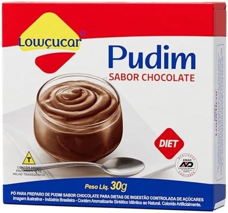 Lowcucar Pó Para Preparo Pudim Chocolate Cartucho 30G