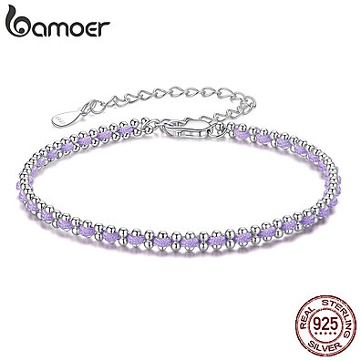 Pulseira de Prata Bamoer 925: Elegância Antialérgica