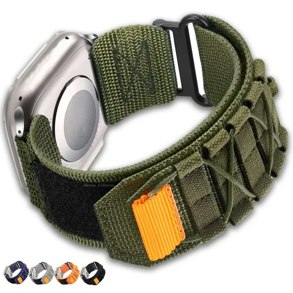 Pulseira Tática Nylon: Aventura no Seu Smartwatch!
