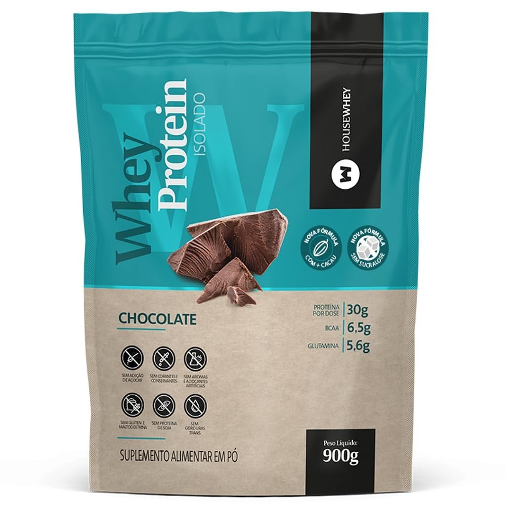 Housewhey Whey Protein Isolado Chocolate 900g: Energia Pura para Seus Treinos