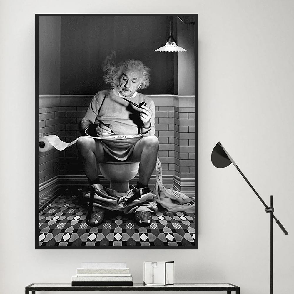 Quadro Decorativo Albert Einstein Meme: Humor e Inteligência em Sua Parede