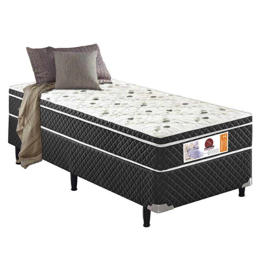Serra Negra - Cama Box Solteiro com Molas Bonnel 88x188x50cm | Conforto e Qualidade para Seu Descanso