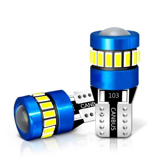 Lâmpada LED T10 W5W Canbus 18 SMD 4300K Branco Quente - Iluminação Premium para seu Veículo