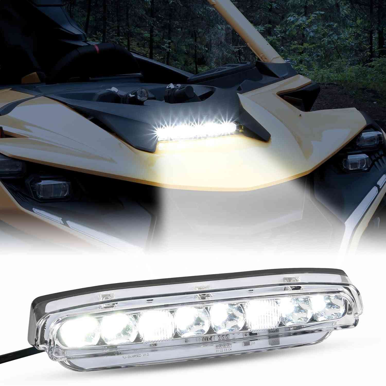 SAUTVS Refletor LED Capô para Can-Am Maverick R 2024+ | Iluminação Auxiliar Off-Road