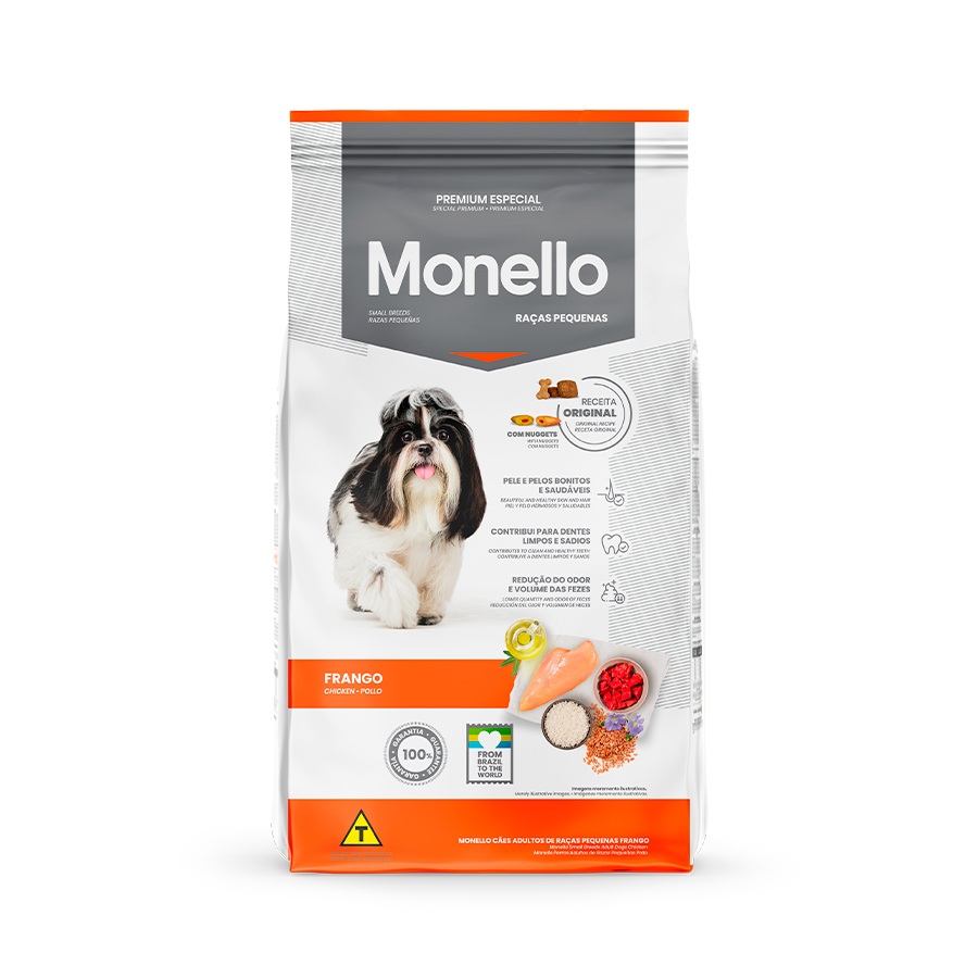 Ração Monello Dog para Cães Pequenos – 1kg de Energia e Saúde