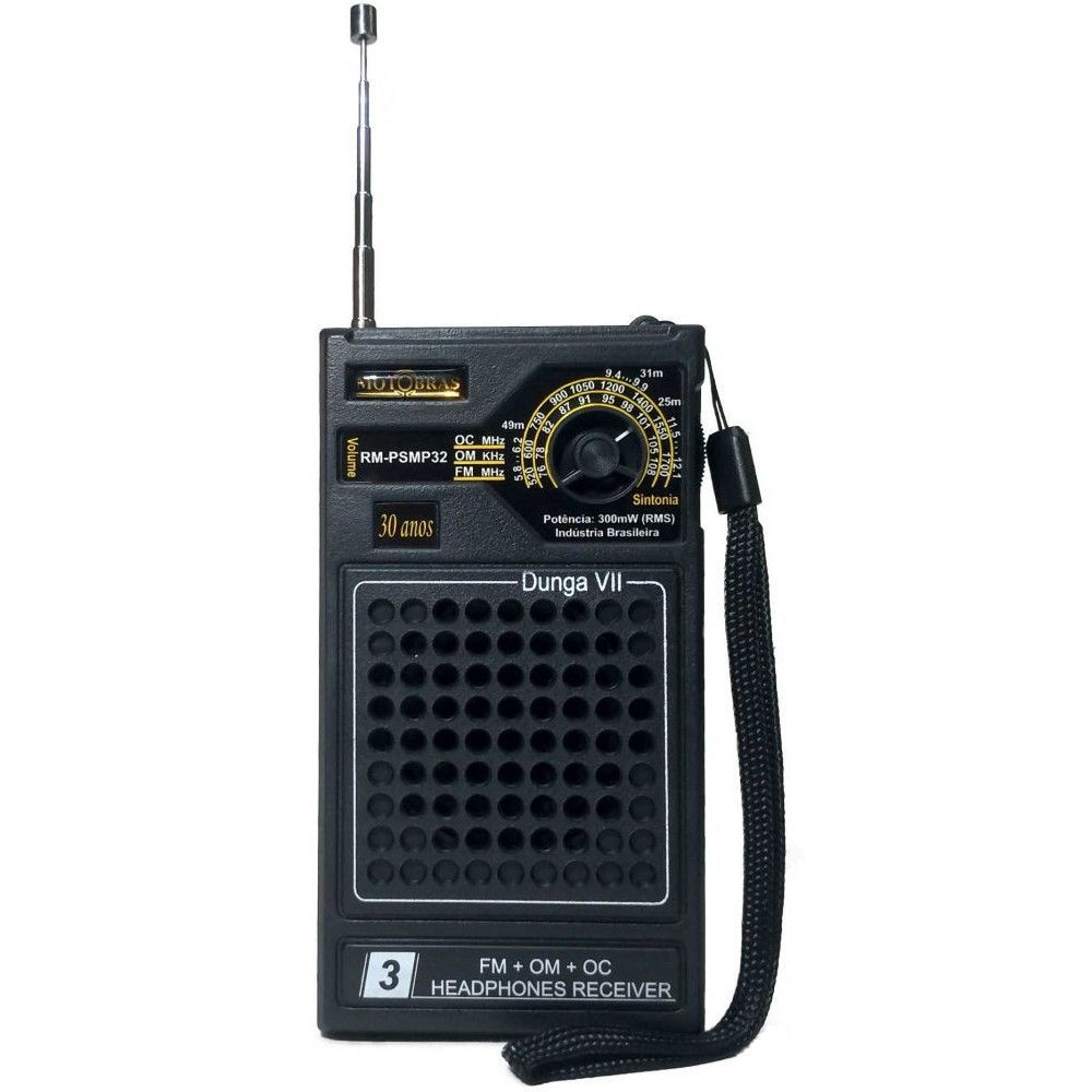 Rádio Portátil Motobrás RM-PSMP32: Som em 3 Faixas!