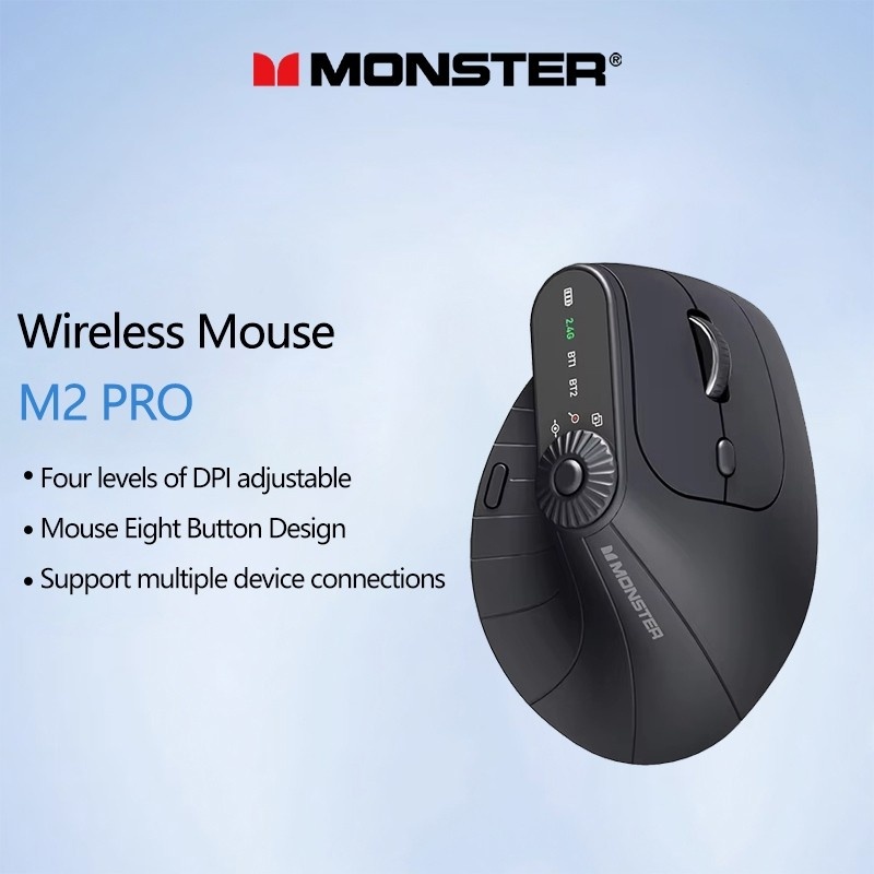 Rato Monster M2 PRO: Wireless, Bluetooth e Alta Performance