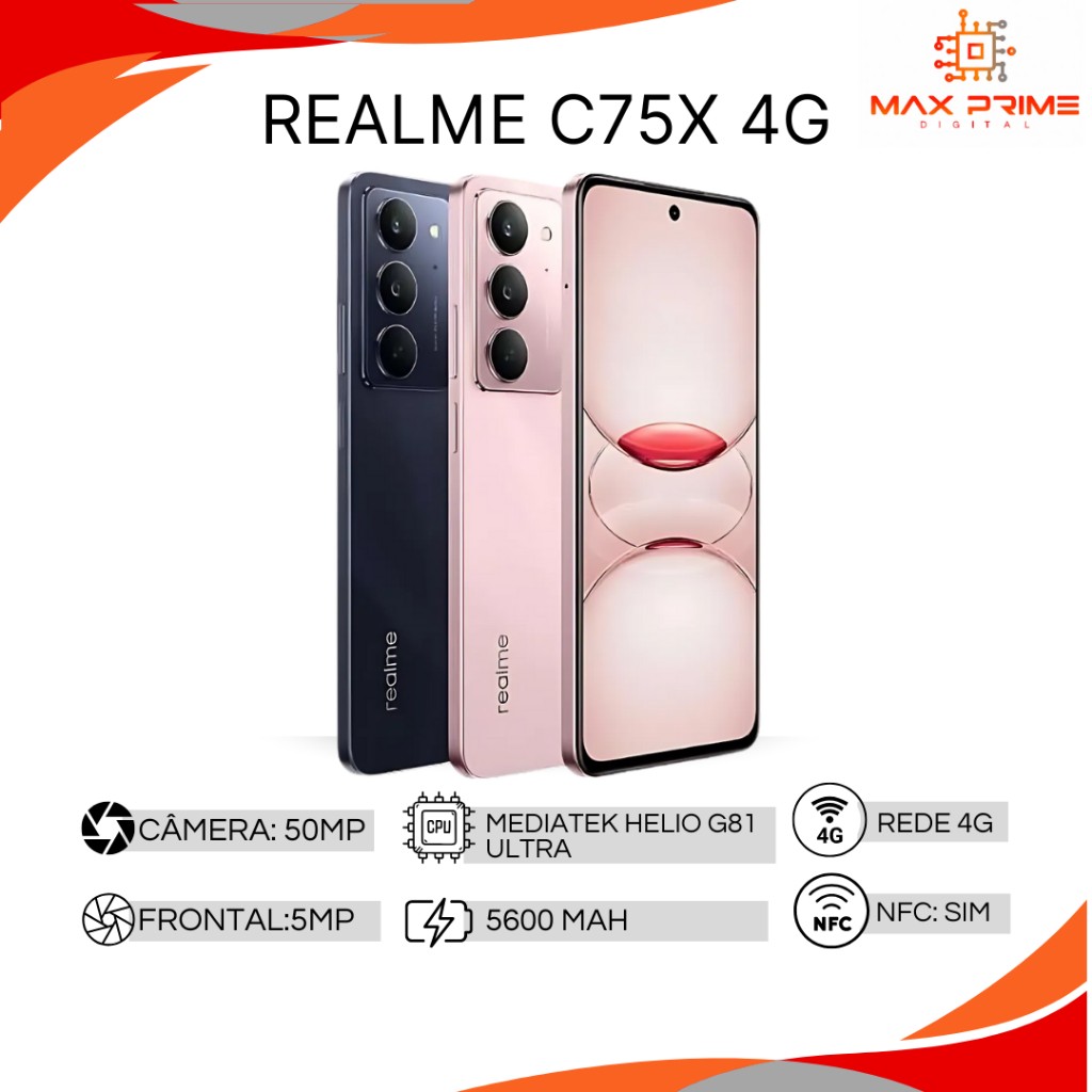 Realme C75x: O 4G que Você Precisa!