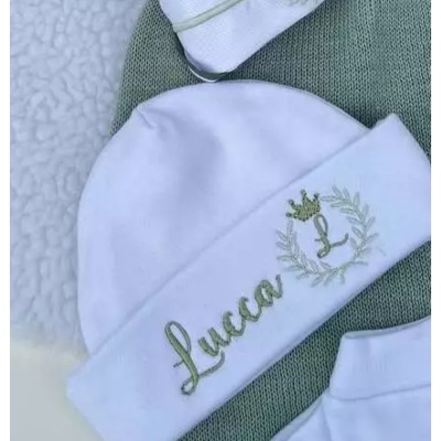 Touca Bordado Personalizado Recém-Nascido