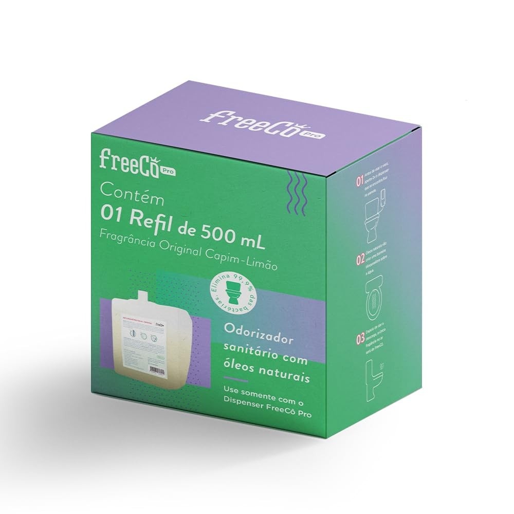 Freecô Pro Bloqueador de Odores Sanitários - Refil Original 500ml
