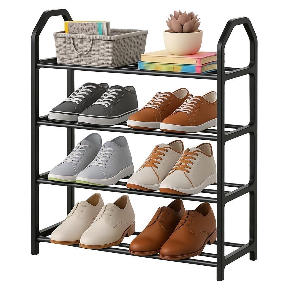 Sapateira Vertical 4 Andares - Organizador de Sapatos com Estrutura Reforçada, Ideal para Quartos e Closets