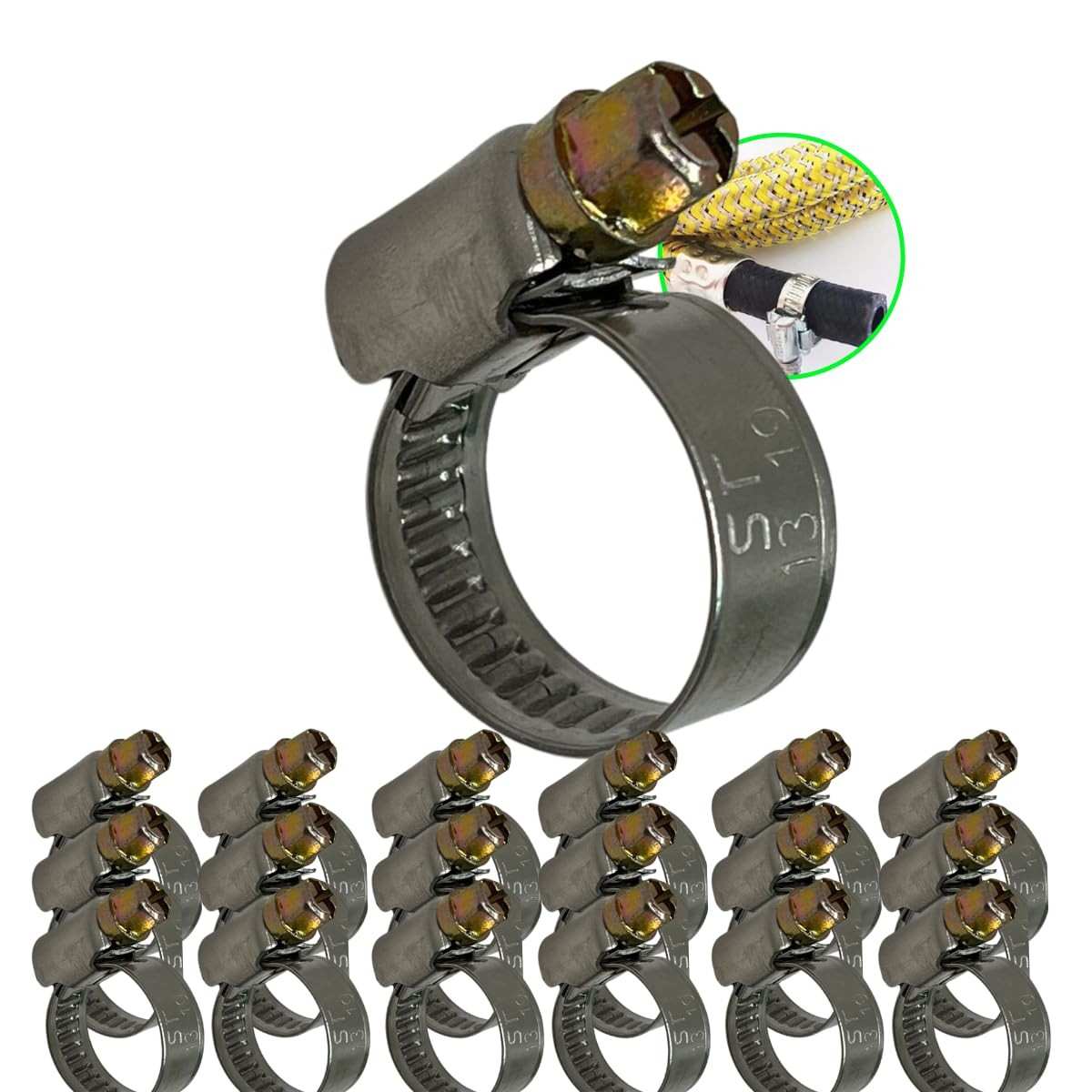 Abraçadeira Inox Sem Fim Reforçada - Kit 50 Peças - 9mm a 17mm