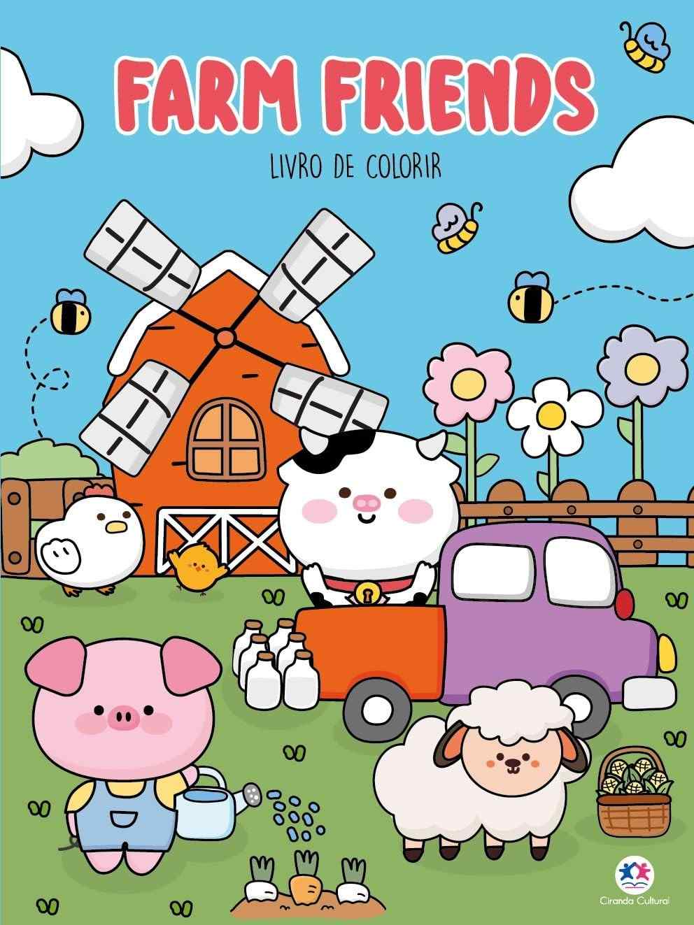 Farm Friends - Livro de Colorir Anti-Stress para Relaxar e Criar