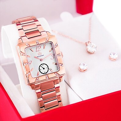 Relógio Ana Hickmann Rosé: Elegância em Kit!