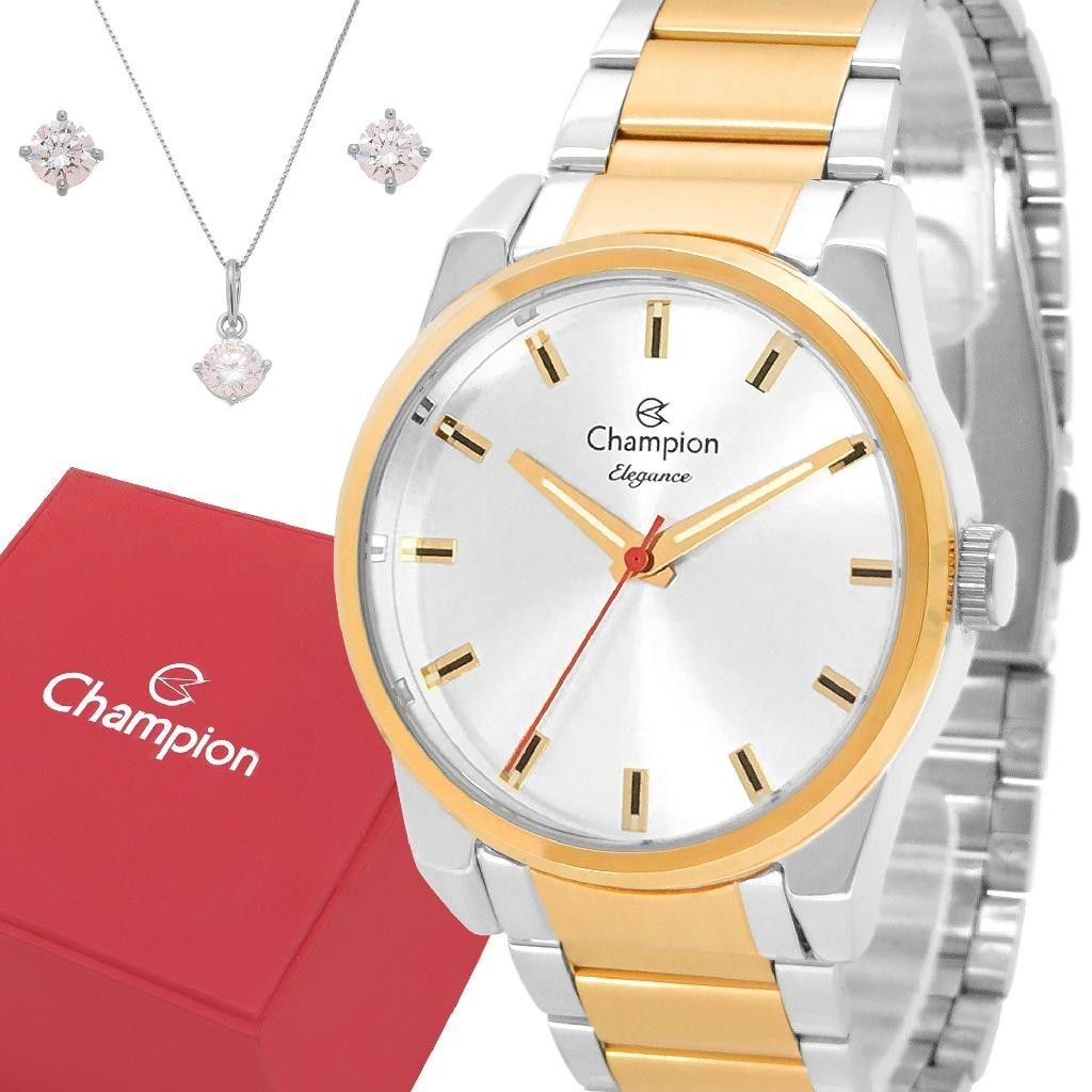 Relógio Champion Prata e Dourado: Elegância e Garantia