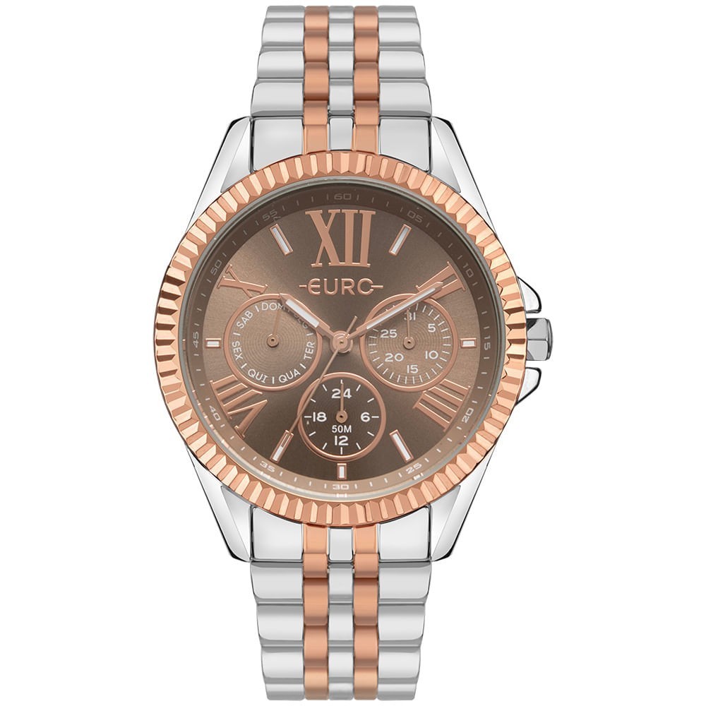 Relógio Euro Feminino Multiglow: Elegância Bicolor