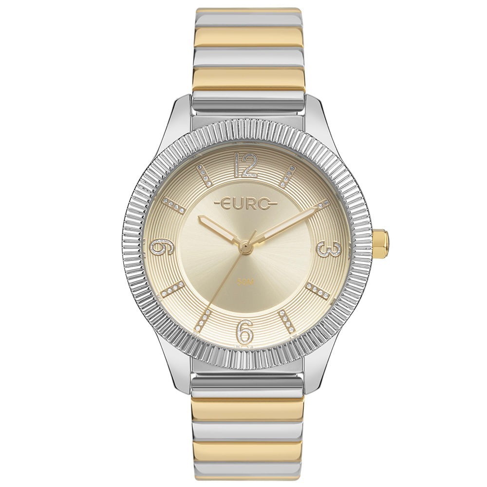 Relógio Euro Glitz Bicolor: Elegância para Você!