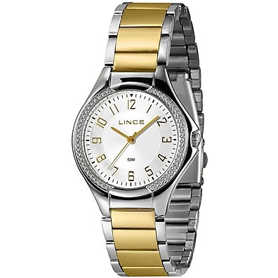 Relógio Lince Feminino: Elegância em Prata e Dourado