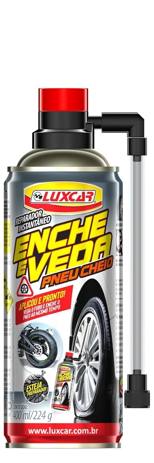 Reparador de Pneu Instantâneo Luxcar 400ml: Solução Rápida e Eficaz!