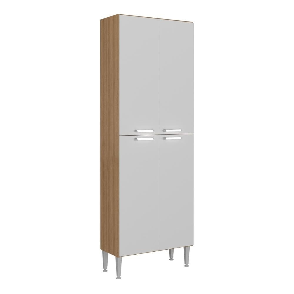 Paneleiro com 4 Portas Paris - Design Rustic & Branco | Armazenamento Moderno e Resistente