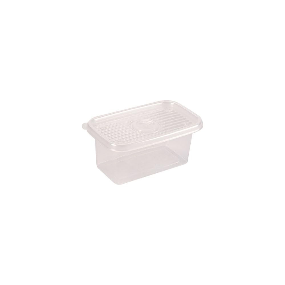 Pote Retangular 380ml Pop com Tampa Click - Plasútil | Armazenamento Seguro e Prático