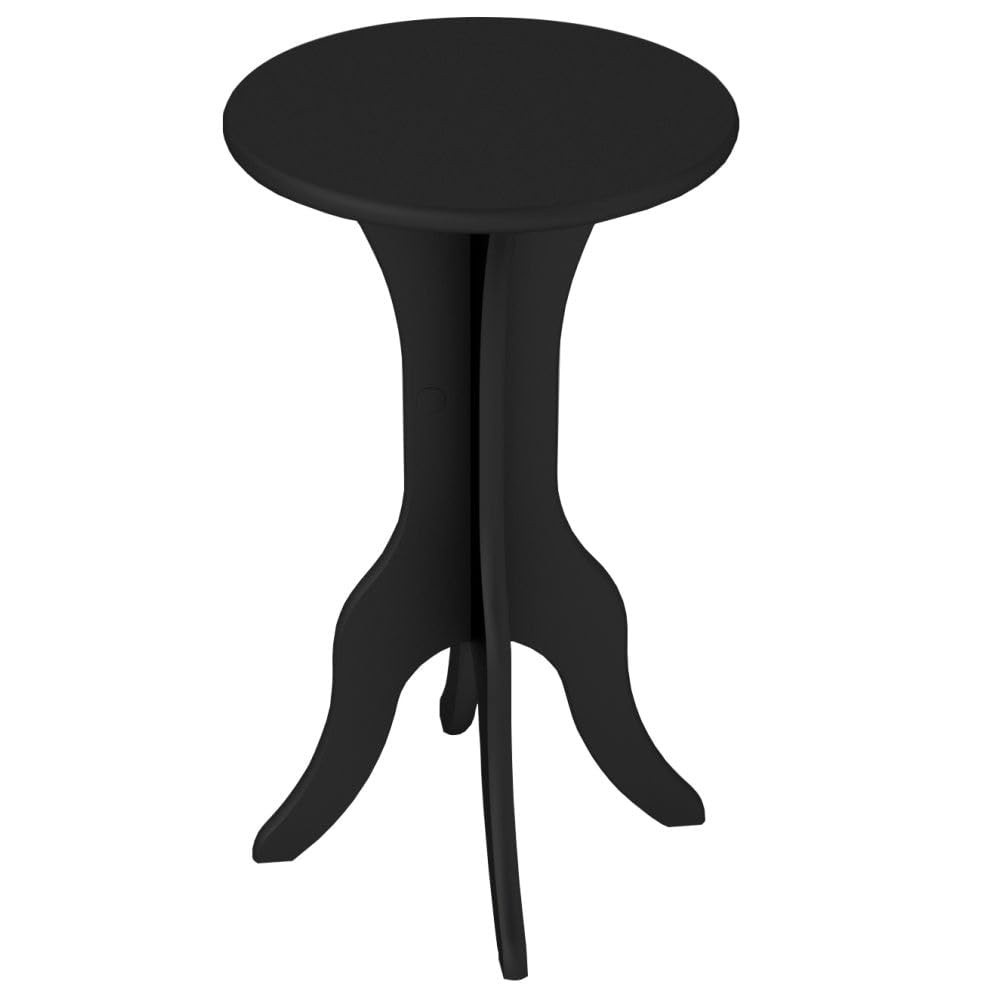 Mesa de Apoio Retro Compacta em MDF Preto - Estilo Vintage Moderno