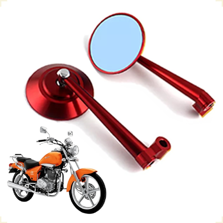 Retrovisor Redondo Universal para Motos Custom – Compatível com Dafra Kansas 150 2011-2013