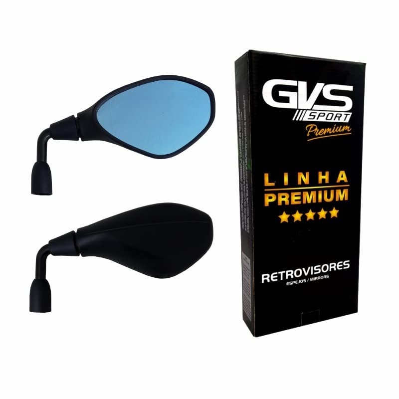 Retrovisor GVS Azul Haste Curta 90º para BMW F800: Estilo e Visibilidade Superior