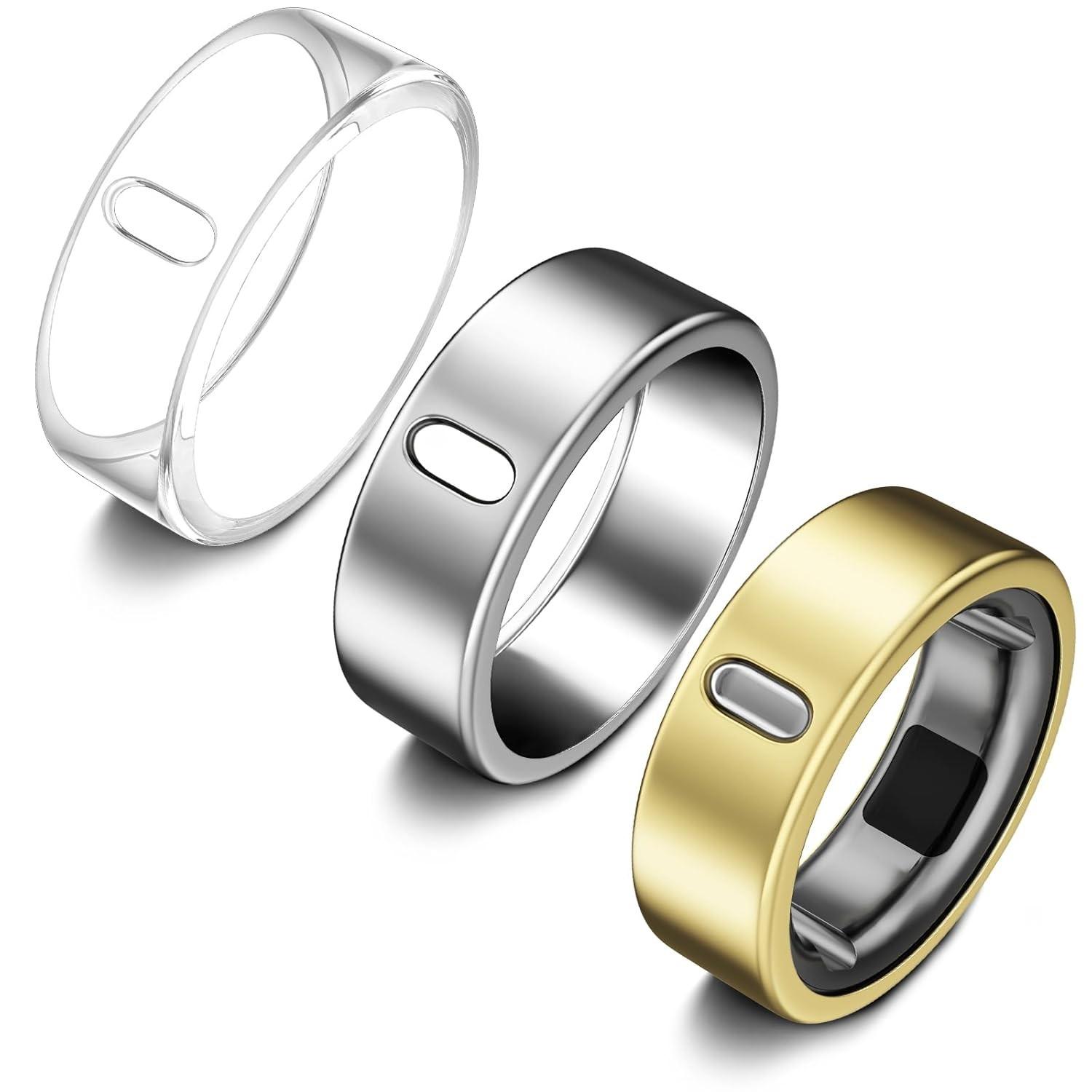 Pacote 3 Capas Protetoras Oura Ring Gen 3/4 - TPU Premium Anti-Risco e Carregamento Fácil
