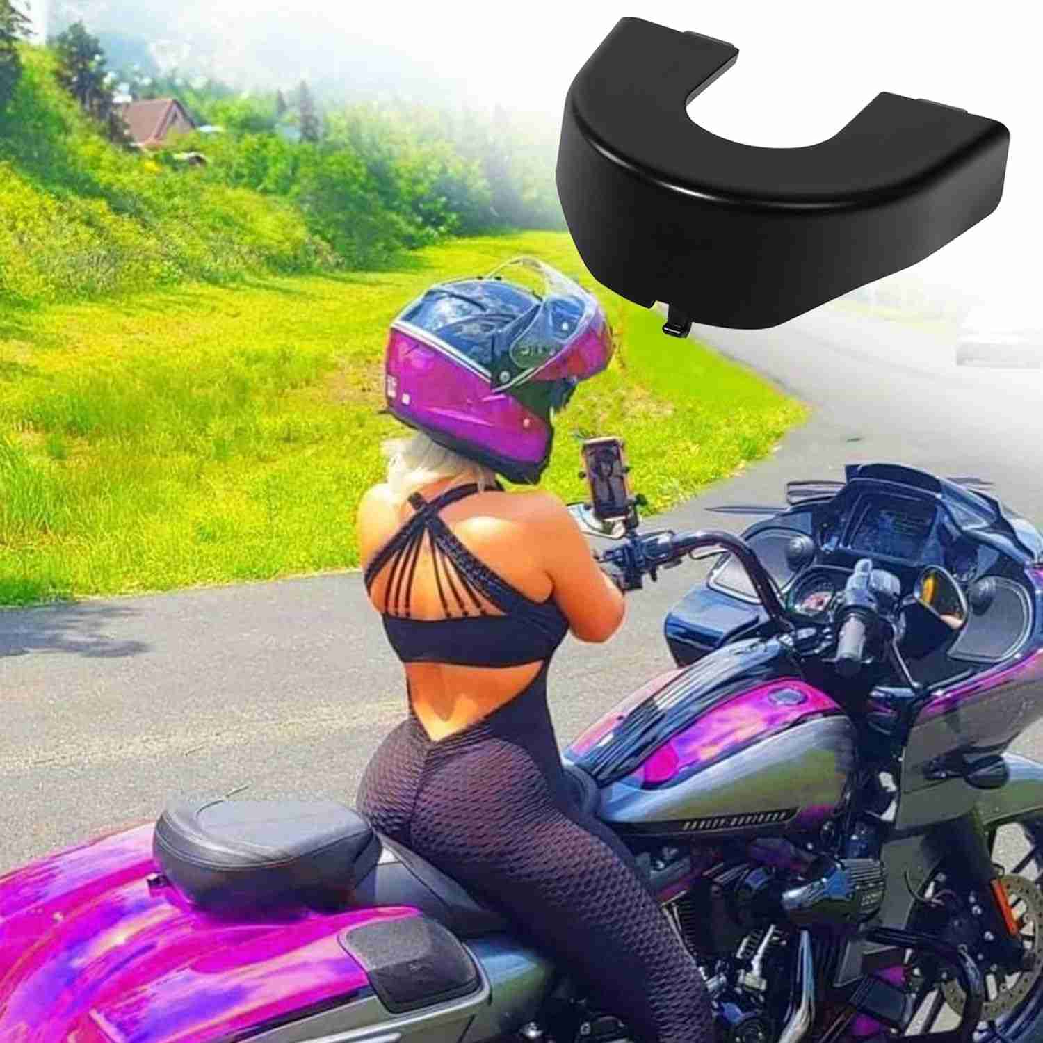 Capa de Ignição Road Glide 2018-2023: Estilo Preto Vívido e Proteção Premium