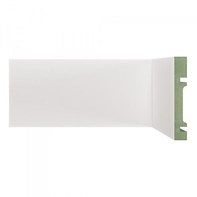 Rodapé MDF Branco Frisado 10x240cm – 15 Barras com 36m