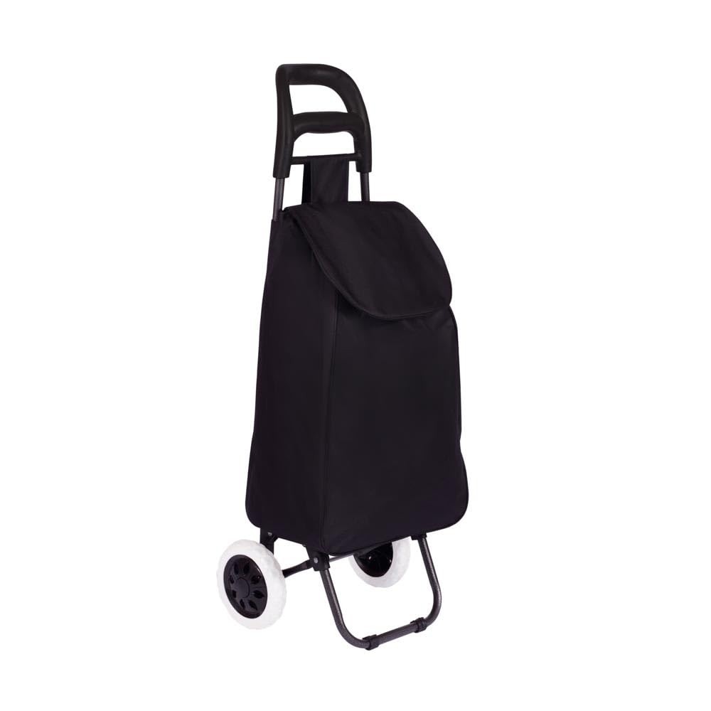 Mor Carrinho de Compras Bag To Go Preto - Resistente até 30kg com Rodas Grandes