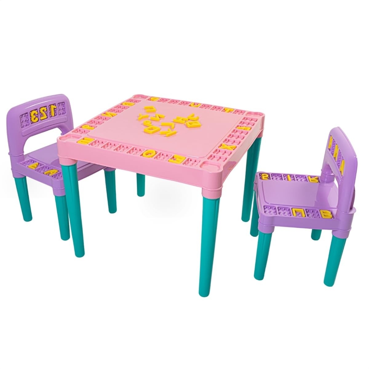 Conjunto Educativo Infantil com Mesa e Cadeira Rosa - Estimule Aprendizado e Imaginação